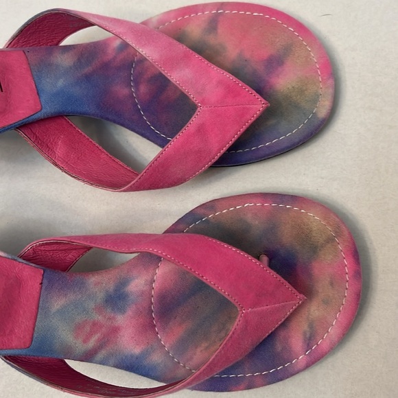 JEFFREY CAMPBELL COLORFUL TIE-DYE LEATHER  KITTEN HEELS 7.5 - Picture 10 of 16